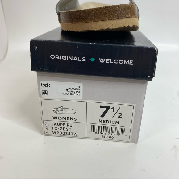 True Craft Taupe Suede Slip On Sandals - Picture 2 of 10